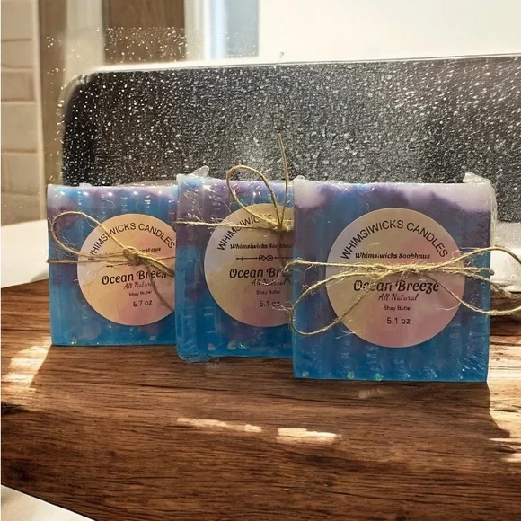 Hand Crafted, Shea Butter, Ocean Breeze Soap - all natural - Picture 2 of 3